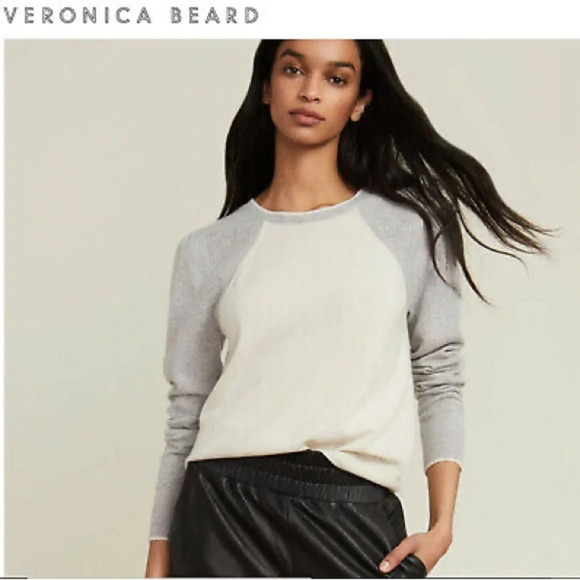 VERONICA BEARD 100% cashmere ALBERTINA Grey Sweater Jumper - Picture 1 of 12